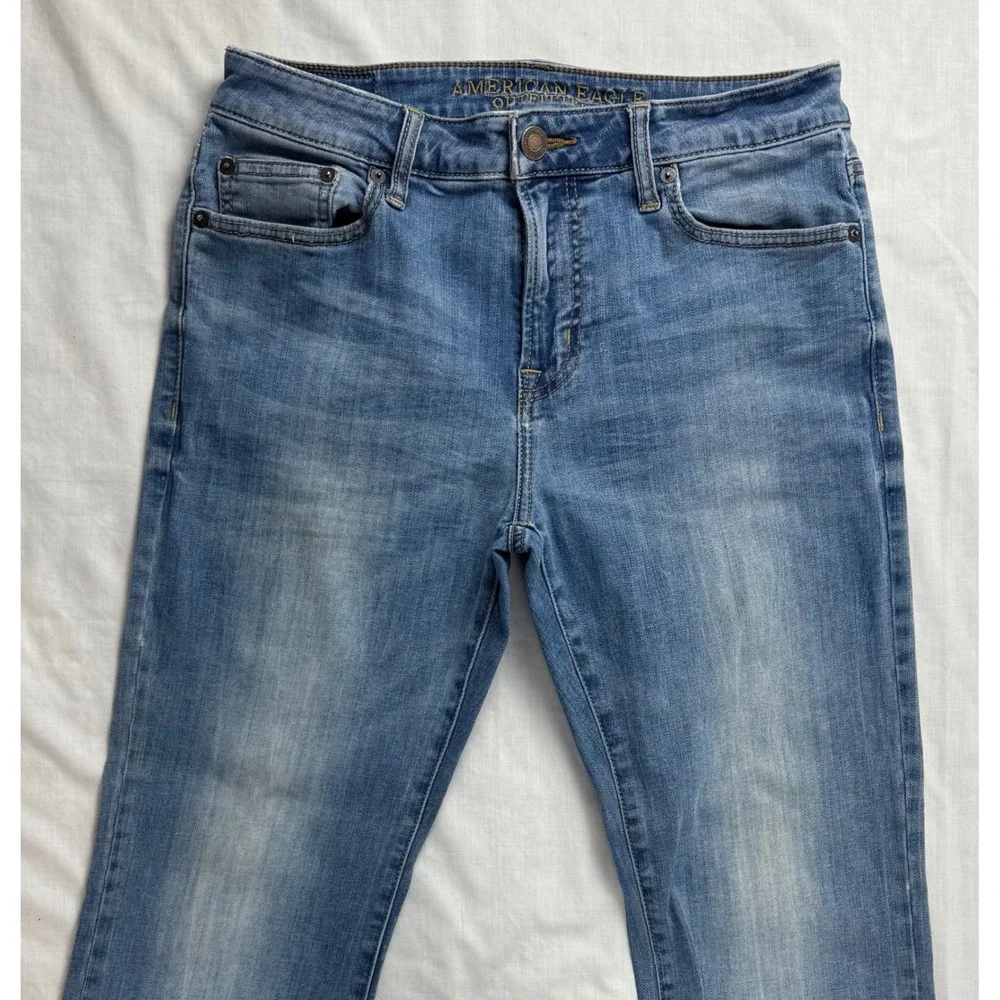 American Eagle Outfitters Mens Extreme Flex Original Boot Jeans 30x30 Light Wash